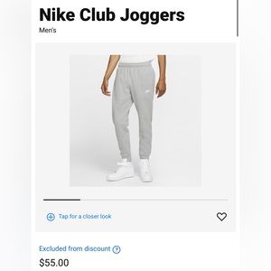 Nike Grey Sweatpants Mens Size Large